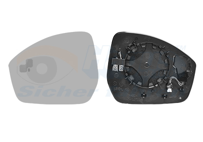VAN WEZEL Spejlglas, udvendig spejl 0261835 venstre for LAND ROVER