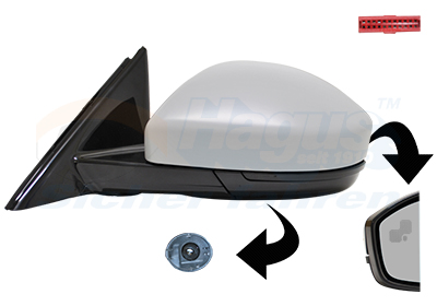 VAN WEZEL Sidespejl 0261827 venstre for LAND ROVER