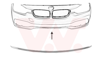 VAN WEZEL Pynte-/beskyttelsesliste, kølergitter 0694580 midten for BMW