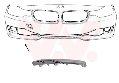 VAN WEZEL Pynte-/beskyttelsesliste, kølergitter 0693584 Kofanger for BMW