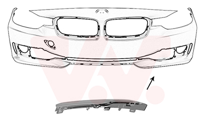 VAN WEZEL Pynte-/beskyttelsesliste, kølergitter 0693583 Kofanger for BMW