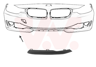 VAN WEZEL Pynte-/beskyttelsesliste, kølergitter 0693582 Kofanger for BMW