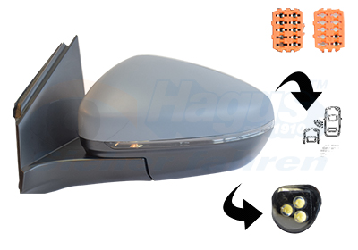 VAN WEZEL Sidespejl 4084827 venstre for CITROËN/PEUGEOT