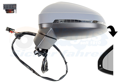 VAN WEZEL Sidespejl 0346805 venstre for VW AUDI