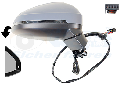 VAN WEZEL Sidespejl 0346806 højre for AUDI VW