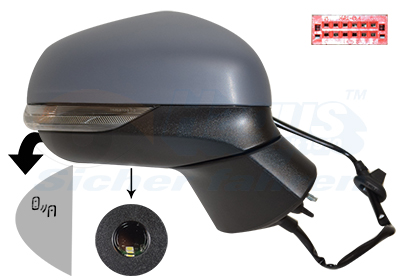 VAN WEZEL Sidespejl 1809818 højre for FORD