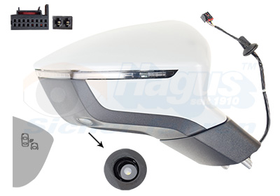 VAN WEZEL Sidespejl 4907828 højre for SEAT