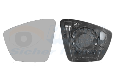 VAN WEZEL Spejlglas, udvendig spejl 7643837 venstre for SKODA