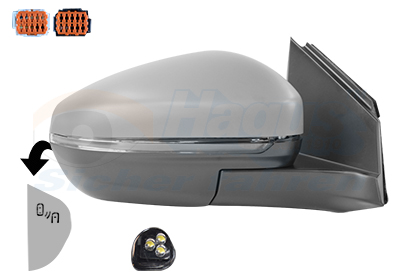 VAN WEZEL Sidespejl 0967828 højre for CITROËN/PEUGEOT