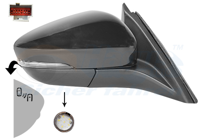 VAN WEZEL Sidespejl 1949828 højre for FORD