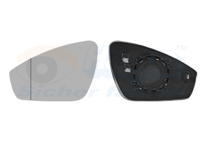 VAN WEZEL Spejlglas, udvendig spejl 5712837 venstre for VW