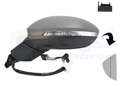VAN WEZEL Sidespejl 5711807 venstre for VW