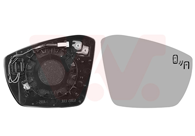 VAN WEZEL Spejlglas, udvendig spejl 5706836 højre for VW