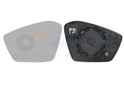 VAN WEZEL Spejlglas, udvendig spejl 7611837 venstre for SKODA
