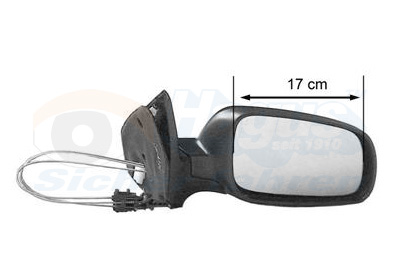 VAN WEZEL Sidespejl 5888812 højre for VW