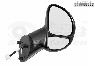 VAN WEZEL Sidespejl 1640818 højre for FIAT