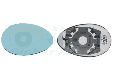 VAN WEZEL Spejlglas, udvendig spejl 0156838 højre for ALFA ROMEO