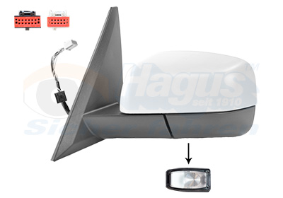 VAN WEZEL Sidespejl 0243827 venstre for LAND ROVER
