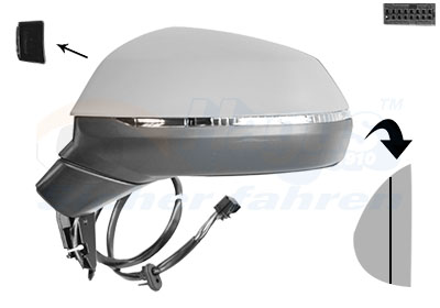 VAN WEZEL Sidespejl 0391827 venstre for AUDI