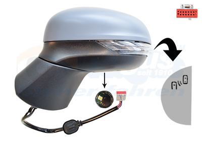 VAN WEZEL Sidespejl 1853827 venstre for FORD
