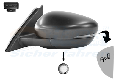 VAN WEZEL Sidespejl 1908817 venstre for FORD