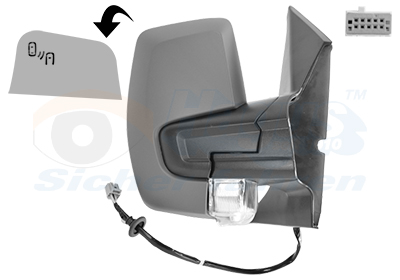 VAN WEZEL Sidespejl 1989828 højre for FORD
