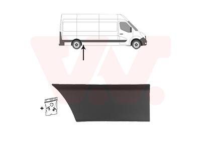 VAN WEZEL Pynte-/beskyttelsesliste, sidepanel 3799426 Sideinstallation for OPEL NISSAN RENAULT