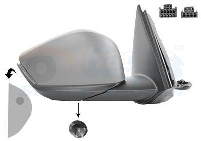 VAN WEZEL Sidespejl 0989828 højre for CITROËN