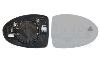 VAN WEZEL Spejlglas, udvendig spejl 1648836 højre for FIAT