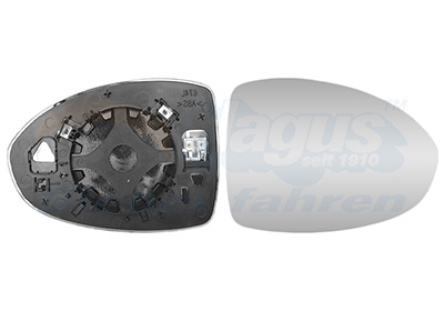 VAN WEZEL Spejlglas, udvendig spejl 1648838 højre for FIAT