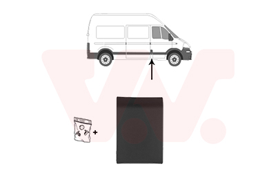 VAN WEZEL Pynte-/beskyttelsesliste, sidepanel 4388416 B-stolpe for OPEL RENAULT