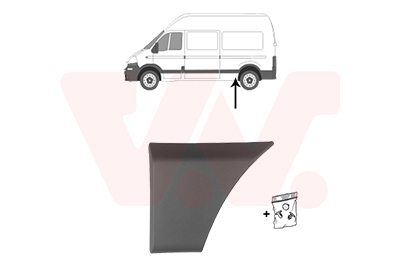 VAN WEZEL Pynte-/beskyttelsesliste, sidepanel 4388425 Sideinstallation for OPEL RENAULT