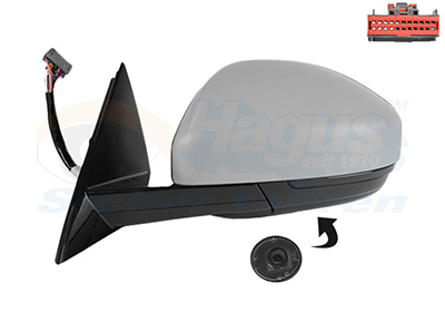 VAN WEZEL Sidespejl 0266817 venstre for LAND ROVER