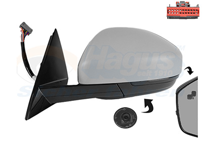 VAN WEZEL Sidespejl 0266825 venstre for LAND ROVER