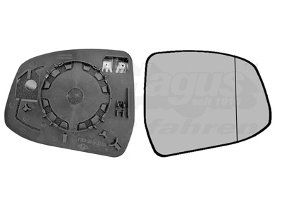 VAN WEZEL Spejlglas, udvendig spejl 1866838 højre for FORD