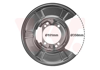 VAN WEZEL Afdækningsplade, tromlebremser 3077371 bagaksel for MERCEDES-BENZ VW