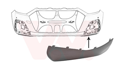 VAN WEZEL Spoiler 0366501 foran til venstre for AUDI