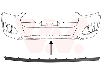 VAN WEZEL Spoiler 0389500 foran for AUDI