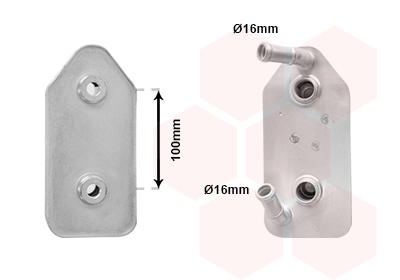 VAN WEZEL Oliekøler, automatisk gearkasse 03003356 for VW