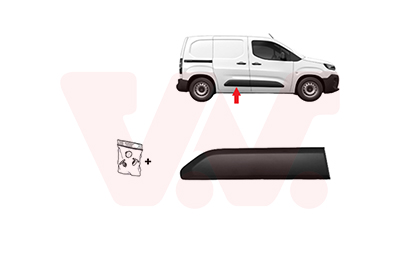 VAN WEZEL Pynte-/beskyttelsesliste, sidepanel 0991426 højre for CITROËN