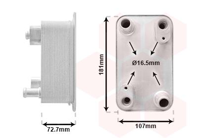 VAN WEZEL Oliekøler, automatisk gearkasse 03013700 for VW