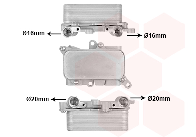 VAN WEZEL Oliekøler, automatisk gearkasse 03013719 for VW