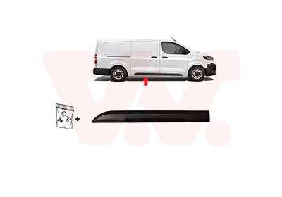 VAN WEZEL Pynte-/beskyttelsesliste, dør 3892426 højre for CITROËN