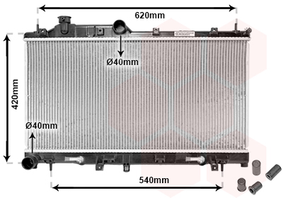 VAN WEZEL Køler, motorkøling 51002066 for SUBARU