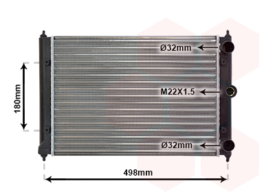 VAN WEZEL Køler, motorkøling 58002092 for VW