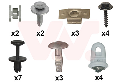 VAN WEZEL Monteringssæt, kofanger 0943794 foran for PEUGEOT