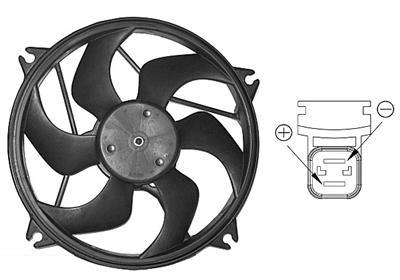 VAN WEZEL Ventilator, motorkøling 0904746 for CITROËN/PEUGEOT CITROËN
