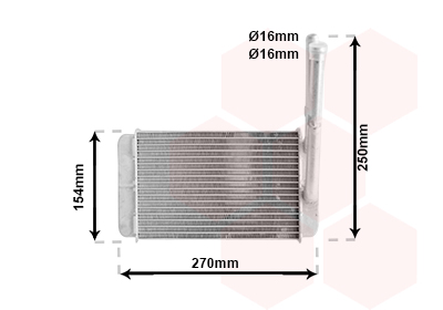 VAN WEZEL Varmeelement, kabinevarme 18006132 for FORD