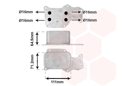 VAN WEZEL Oliekøler, motorolie 06013735 for BMW
