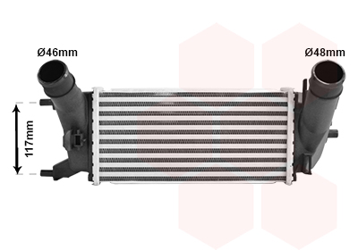 VAN WEZEL Ladeluftkøler 18014728 for FORD
